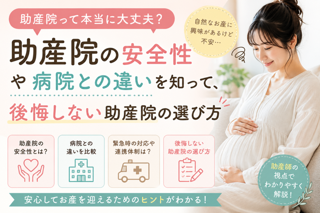 助産院って本当に大丈夫？助産院の安全性や病院との違いを知って、後悔しない助産院の選び方